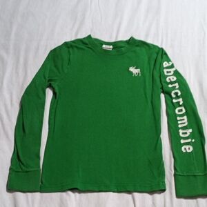 Abercrombie & Fitch Kids Vibrant Green Long Sleeve Tee
